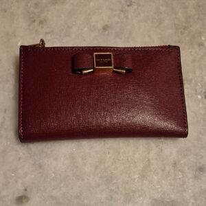 Kate Spade Maroon Bow Wallet